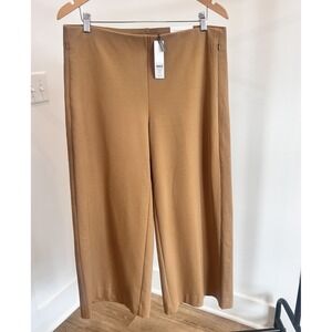 NWT Chicos Juliet Wide Leg Crop So Slimming Pants Carmel Brown Sz 2 US 12 $99